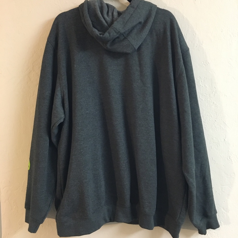 Carhartt Loose Fit Hoodie Sweatshirt 2XL Grey Fleece Lined - Picture 10 of 10